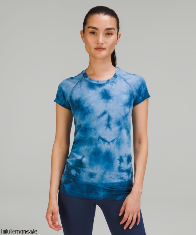 Lululemon Damen DELULU543 | Swiftly Tech Kurzarm Shirt 20 Marmor Farbstoff Commander